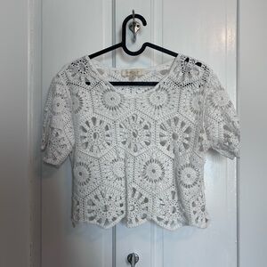 White crotchet top